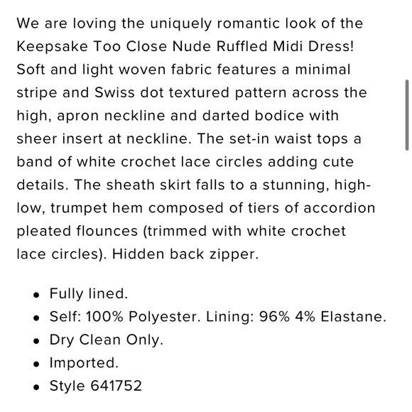 KEEPSAKE the Label Dresses Keepsake Too Close Tiered Ruffled Midi